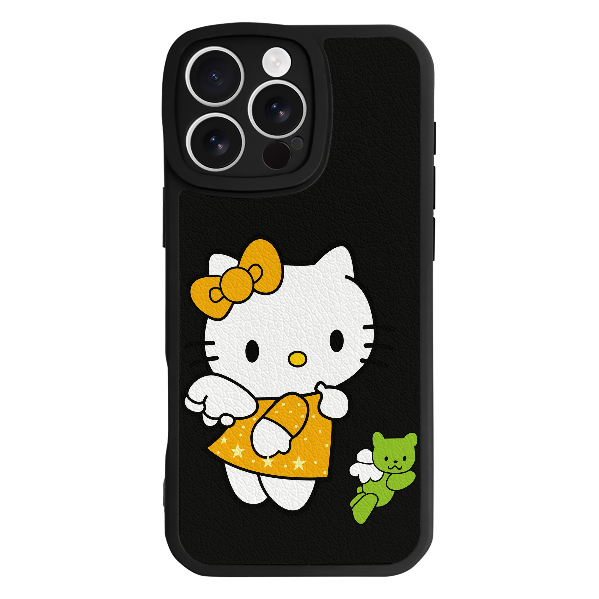 （画像用） Hello Kitty ハローキティ 【iPhone 16シリーズ対応】シリコンスマホケース（レザー調） 材質：シリコン